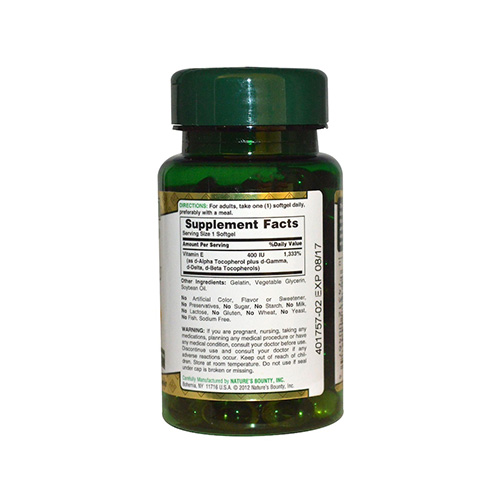 Natures Bounty Vitamine E-400 IU (100 Tabs) Best Price in UAE