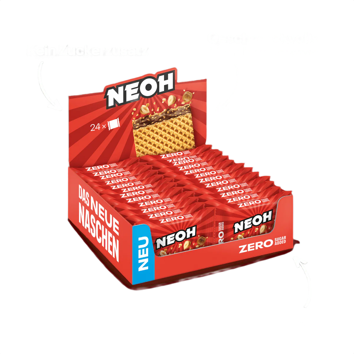 Neoh Waffers Protein Bites 21 G 24 Pcs in Box - Hazelnut Crunch Best Price in Abu Dhabi