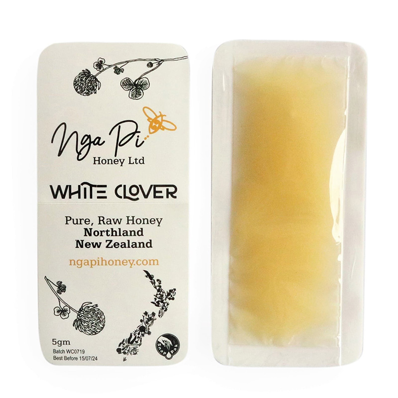 NGA PI White Clover Honey 5g Sachets x 25 Sachets Total 125g