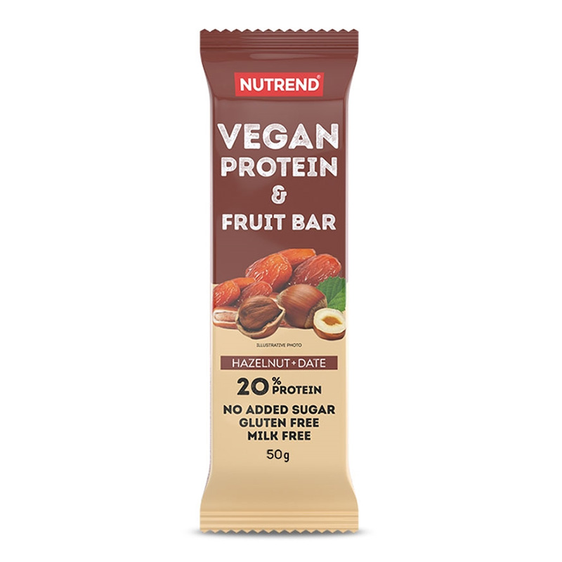 Nutrend Vegan Protein Fruit Bar 50 G - Hazelnut Date Best Price in UAE