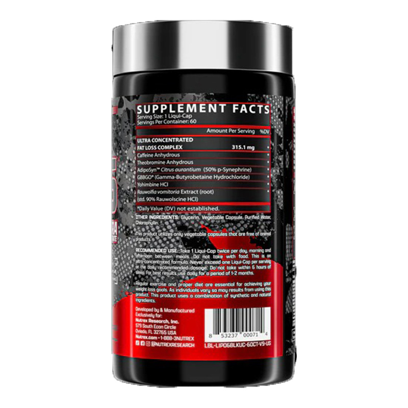 Nutrex Lipo 6 Black Ultra Concentrate 60 Capsule Best Price in Abu Dhabi