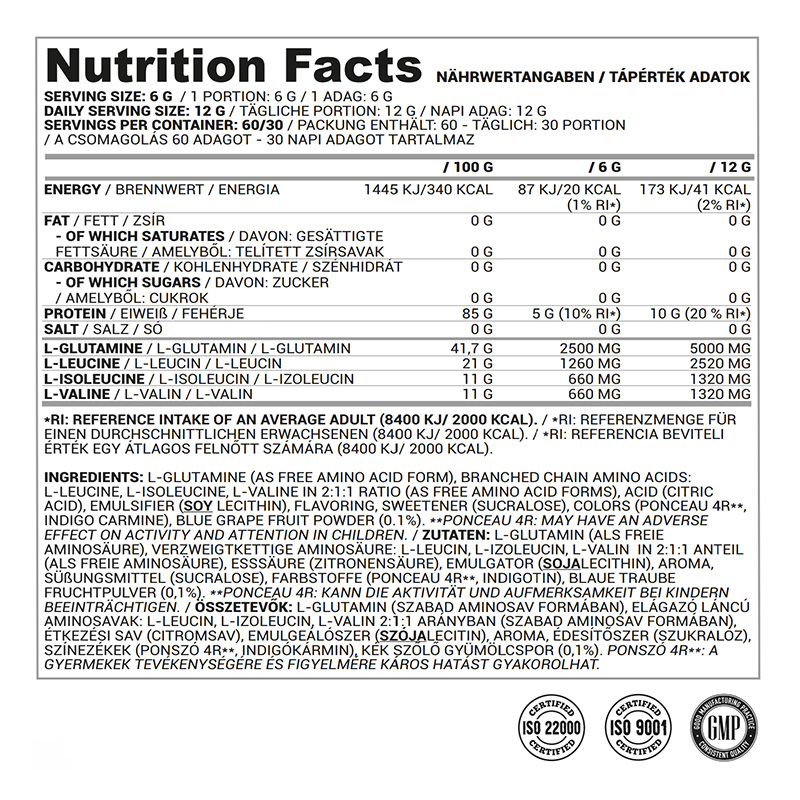 Nutriversum Flow BCAA + Gluta 360 G - Blue Raspberry Best Price in Dubai