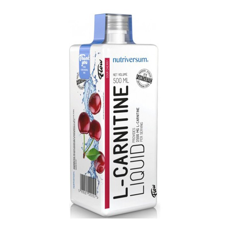 Nutriversum Flow L- Carnitine Liquid 500 ml - Sour Cherry