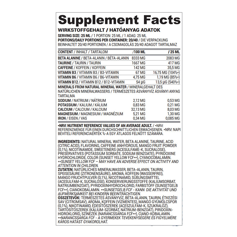 Nutriversum Flow PWO Liquid 500 ml - Mango Best Price in Dubai