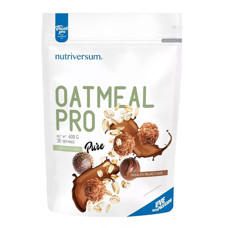 Nutriversum Pure Oat Meal Pro 600 G - Chocolate Praline