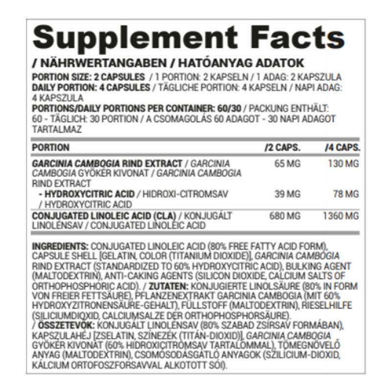 Nutriversum W Shape HCA + CLA 120 Caps Best Price in Dubai