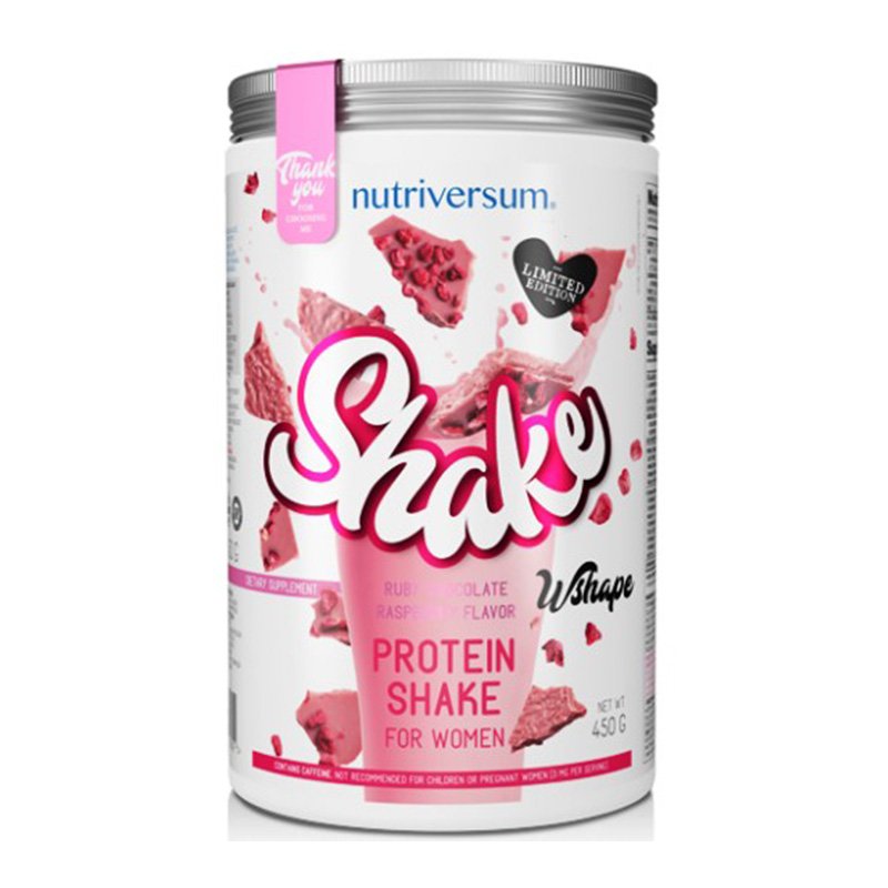 Nutriversum W Shape Protein Shake 500 G - Ruby Chocolate Raspberry