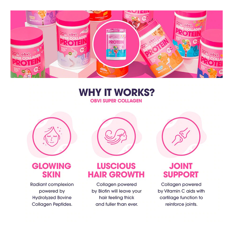 Obvi Super Collagen Peanut Butter Cups 384g Best Price in Dubai