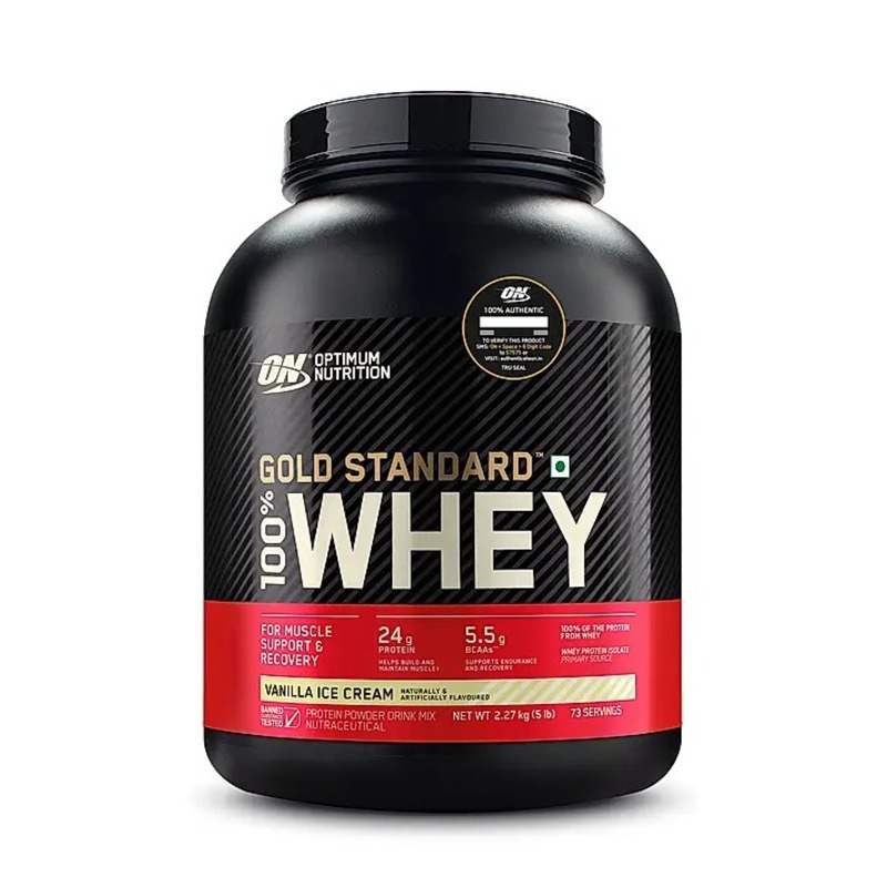 Optimum Nutrition Gold Standard Whey 5lbs - Vanilla Ice Cream