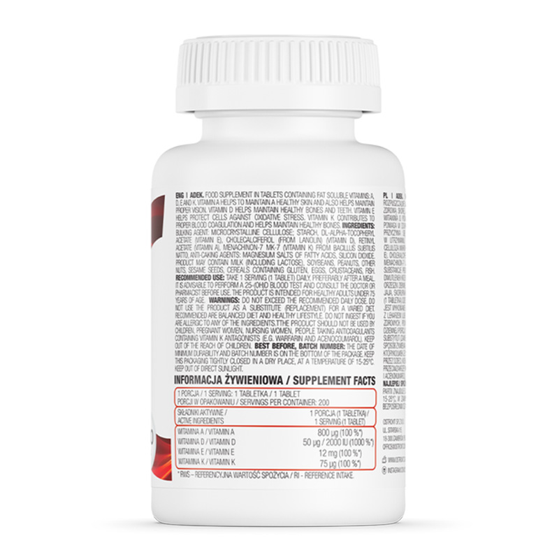 OstroVit ADEK 200 Tabs Best Price in Dubai