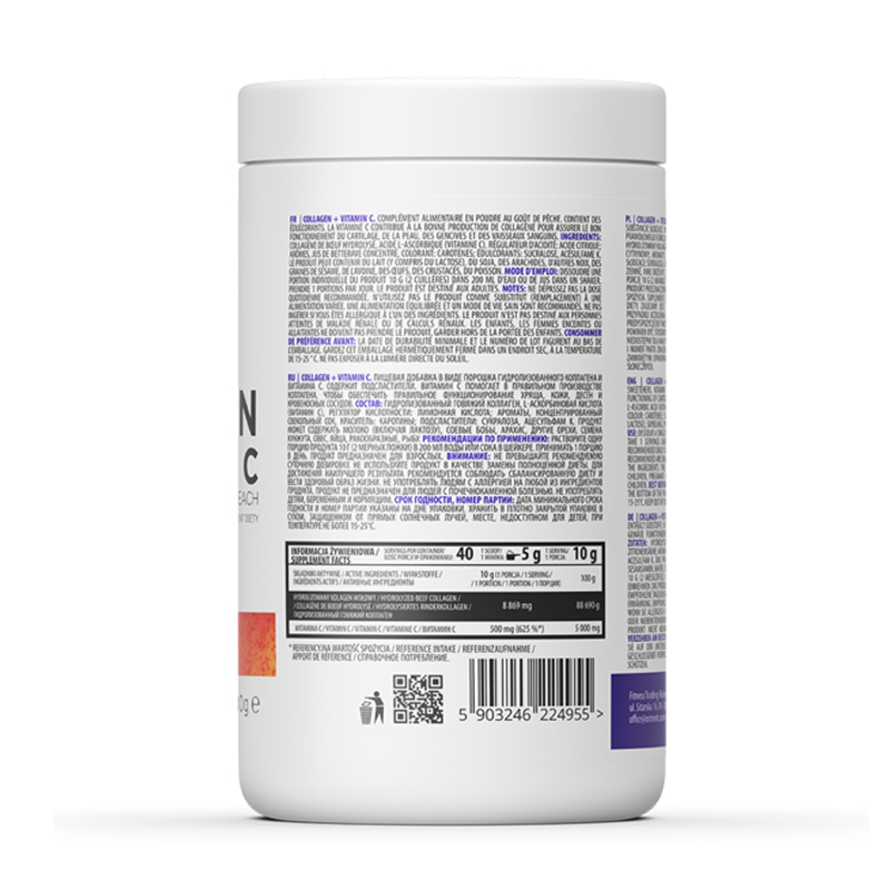 OstroVit Collagen + Vitamin C Peach 400 g Best Price in Dubai