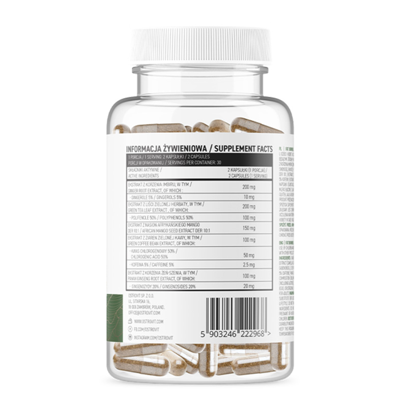 OstroVit Fat Burner VEGE 90 caps Best Price in Dubai