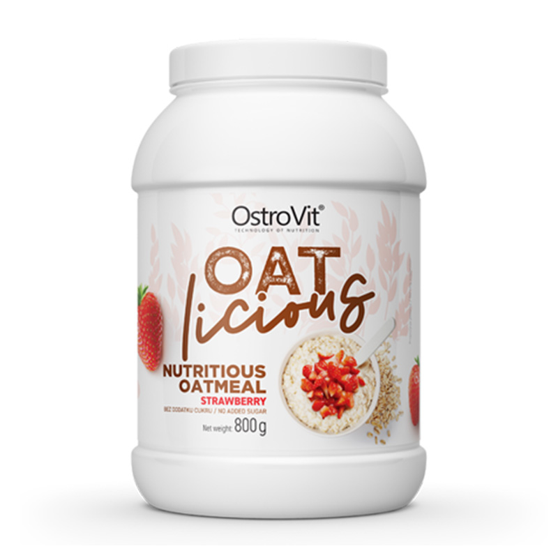 OstroVit Oatlicious 800 g - Strawberry Breakfast Oats