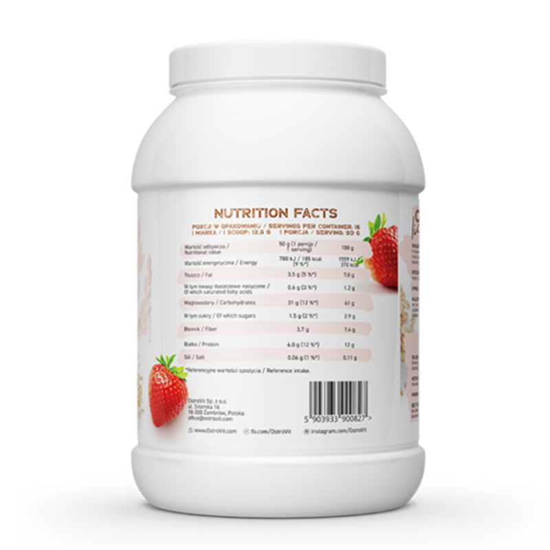 OstroVit Oatlicious 800 g - Strawberry Best Price in Dubai