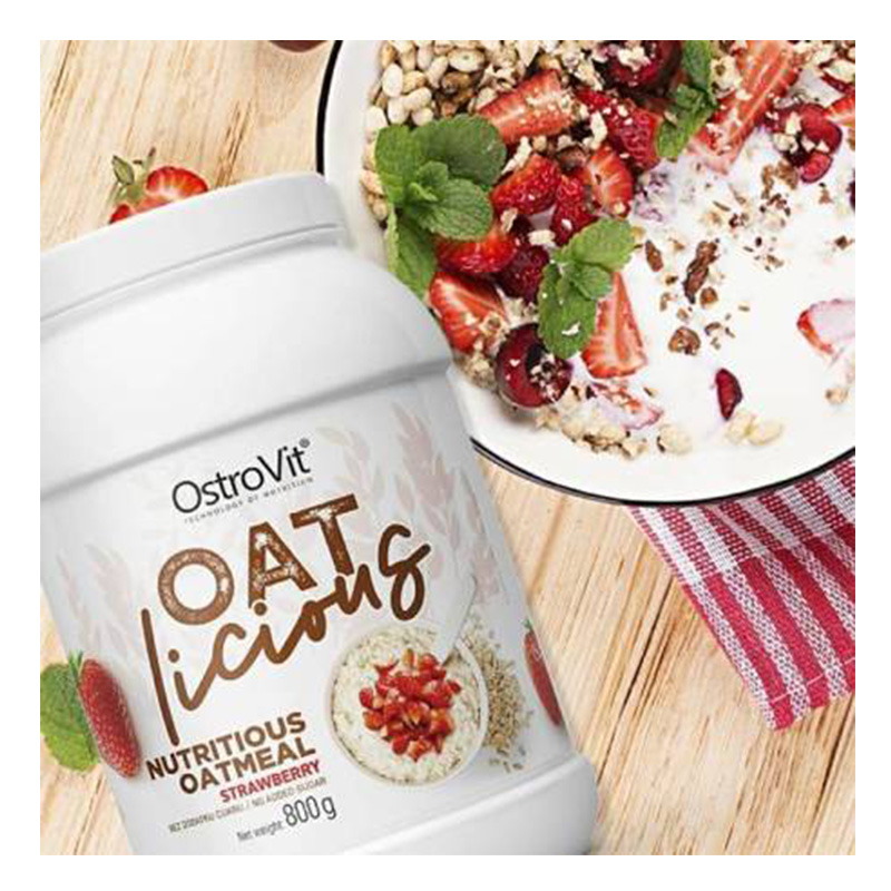 OstroVit Oatlicious 800 g - Strawberry Best Price in Abu Dhabi
