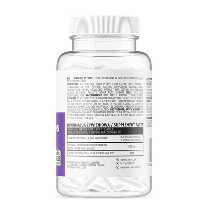 OstroVit Piperine 95 VEGE 100 vcaps Best Price in Dubai