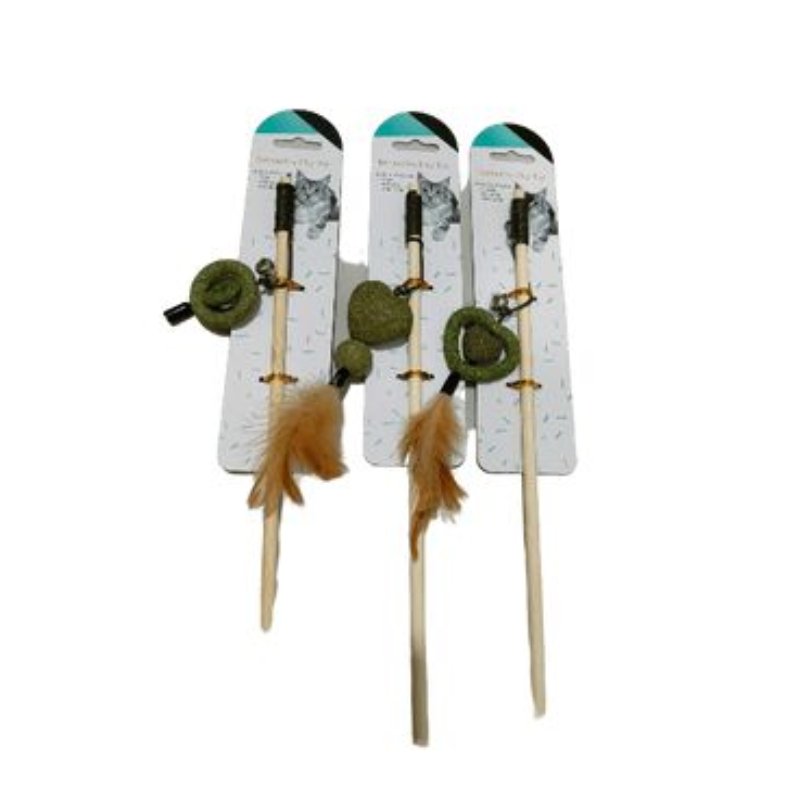 Pet Teaser Rod Wand Interactive Cat Toys in Shapes