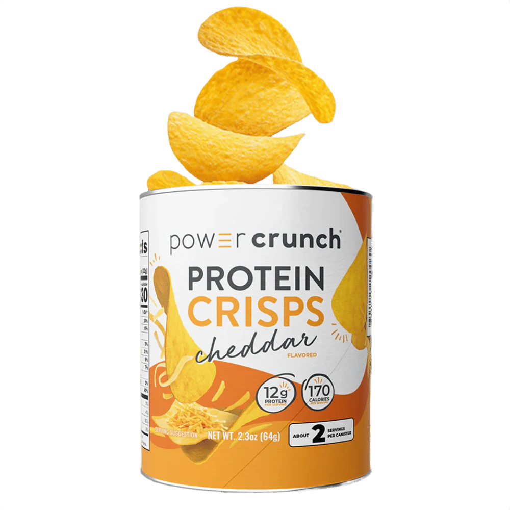 Power Crunch Protein Chips 60 G 8 Pcs in Box - Cheddar Best Price in Dubai