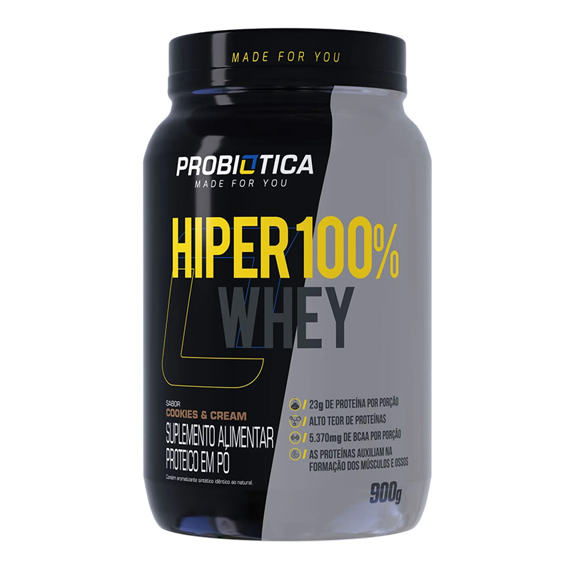 Probiotica Hiper 100% Whey 900 G - Cookies N Cream