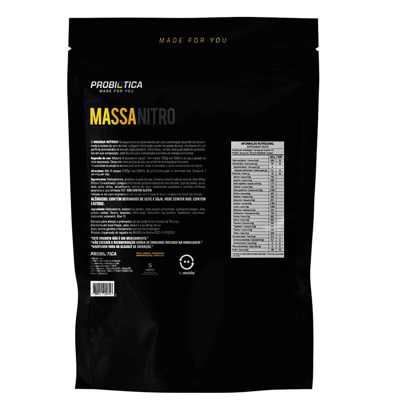 Probiotica Nitro Mass Refill 2.52Kg - Strawberry Best Price in Al Ain