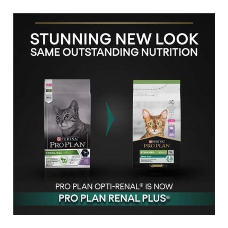 Purina Pro Plan Sterilised Adult Renal Plus Dry Cat Food with Turkey 1.5kg Best Price in Dubai