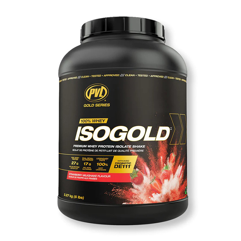 PVL Gold Series 100% Whey ISO Gold 2.27 KG - Strawberry Milkshake Best Price in UAE