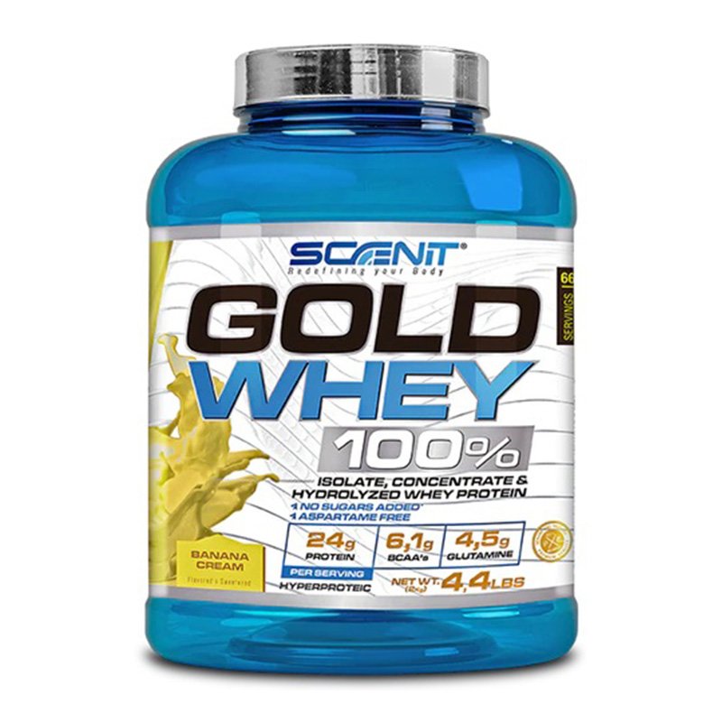 Scenit Nutrition 100% Gold Whey 4.4 lbs - Banana with Cream