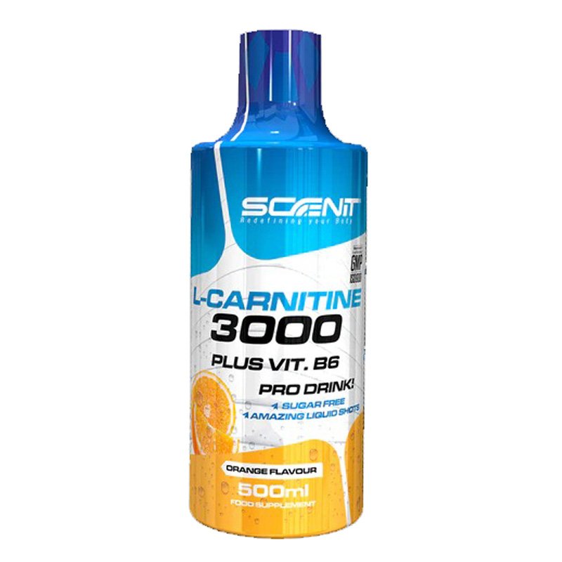 Scenit Nutrition L-Carnitine 3000 + Vitamin B6  500 ml - Orange