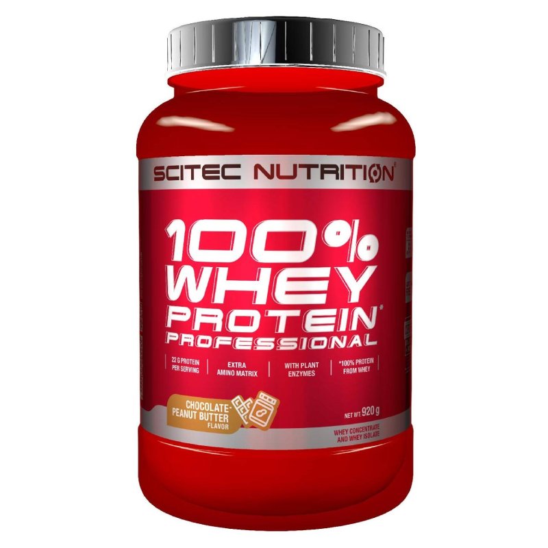 Scitec Nutrition 100% Whey Protien Professional  920 G  30 Servings - Chocolate Peanut Butter