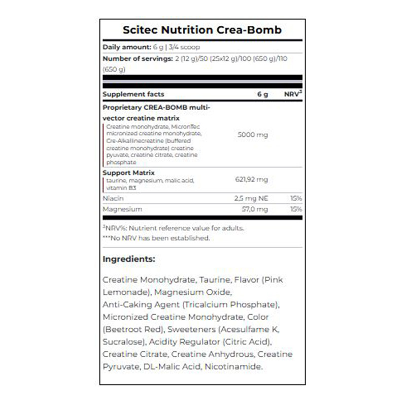 Scitec Nutrition Crea - Bomb 660 G - Passion Fruit Best Price in Abu Dhabi