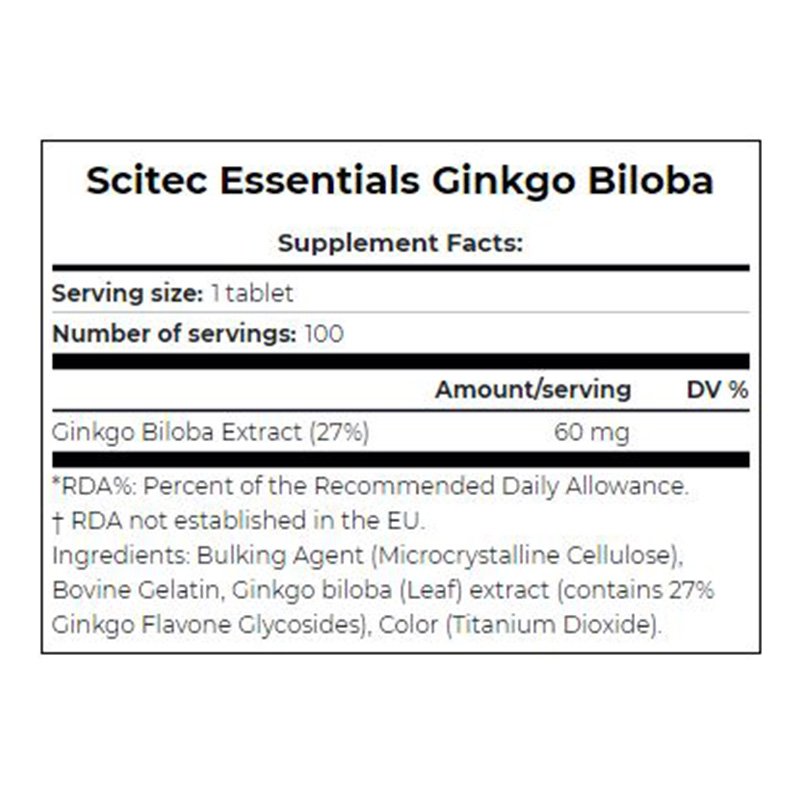 Scitec Nutrition Ginkgo Biloba 100 Caps Best Price in Dubai