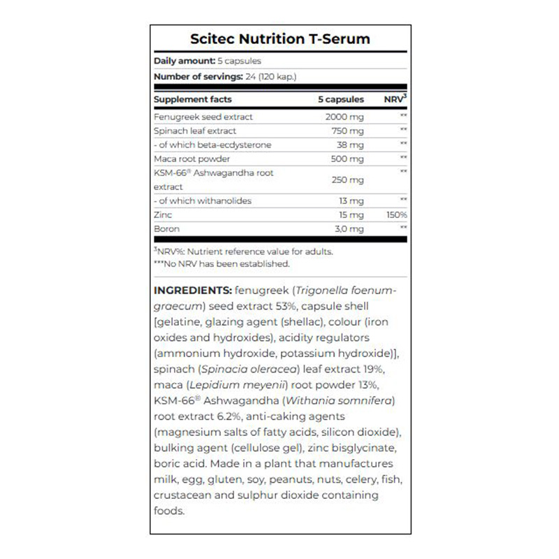  Scitec Nutrition T-Serum 120 Capsule Best Price in Dubai