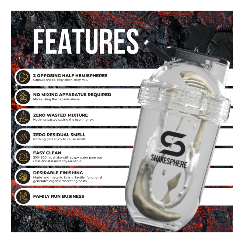 ShakeSphere Tumbler Original 700mls Pearl White/Grey Logo Best Price in Sharjah