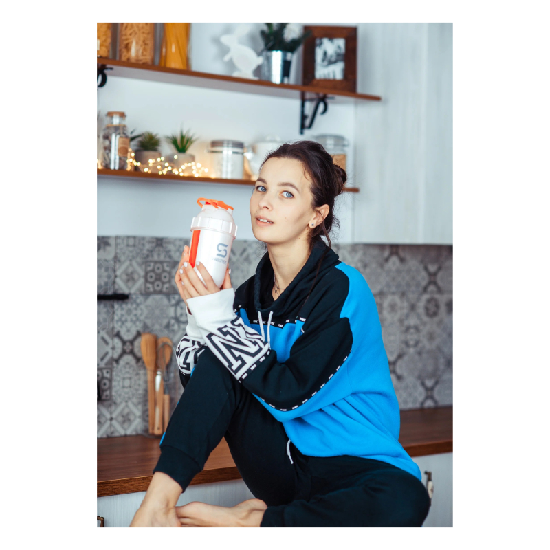 ShakeSphere Tumbler View 700mls Pearl White/Orange Window Best Price in Abu Dhabi