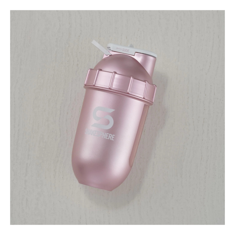 ShakeSphere Tumbler View 700mls Rose Gold/White Logo/Clear Window Best Price in Dubai