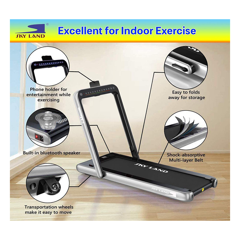 Sky Land 2 In 1 Treadmill Machine Walking Pad With Remote & Bluetooth Speaker Best Price in Dubai
