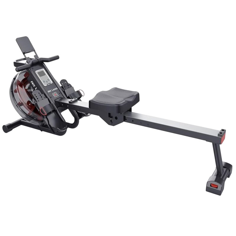 SkyLand Water Rowing Machine – Smooth & Quiet Rowing with Bluetooth App, LCD Monitor, 130Kg Capacity - Vertical Tank