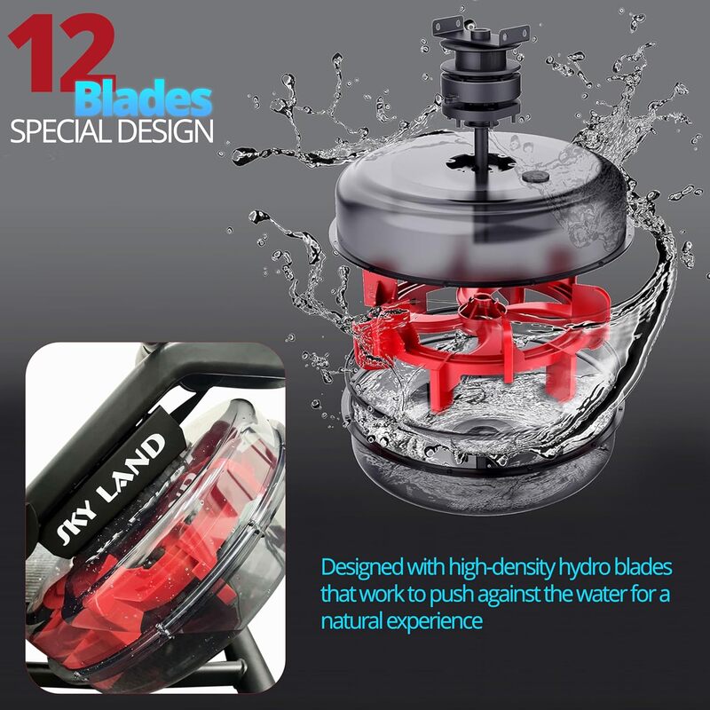 SkyLand Water Rowing Machine – Smooth & Quiet Rowing with Bluetooth App, LCD Monitor, 130Kg Capacity - Vertical Tank  Best Price in Dubai