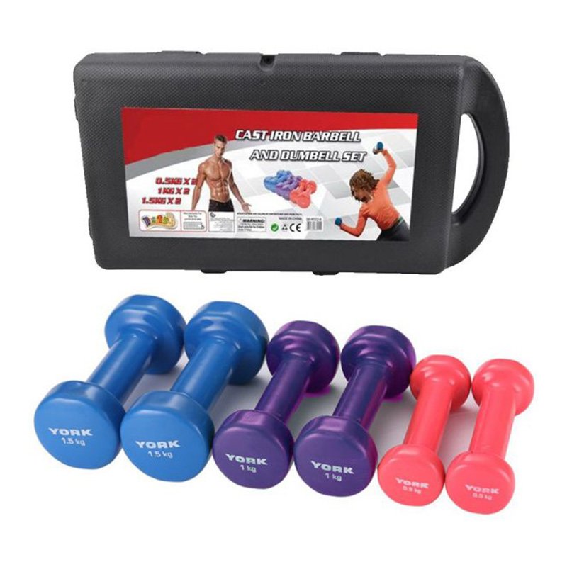 Skyland York Dumbbells 10Kg Viny Coverd Set - EM-9221-10
