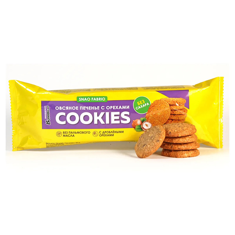 Snaq Fabric Oatmeal Cookies Hazelnut 180 g x 9  in Box Best Price in Dubai