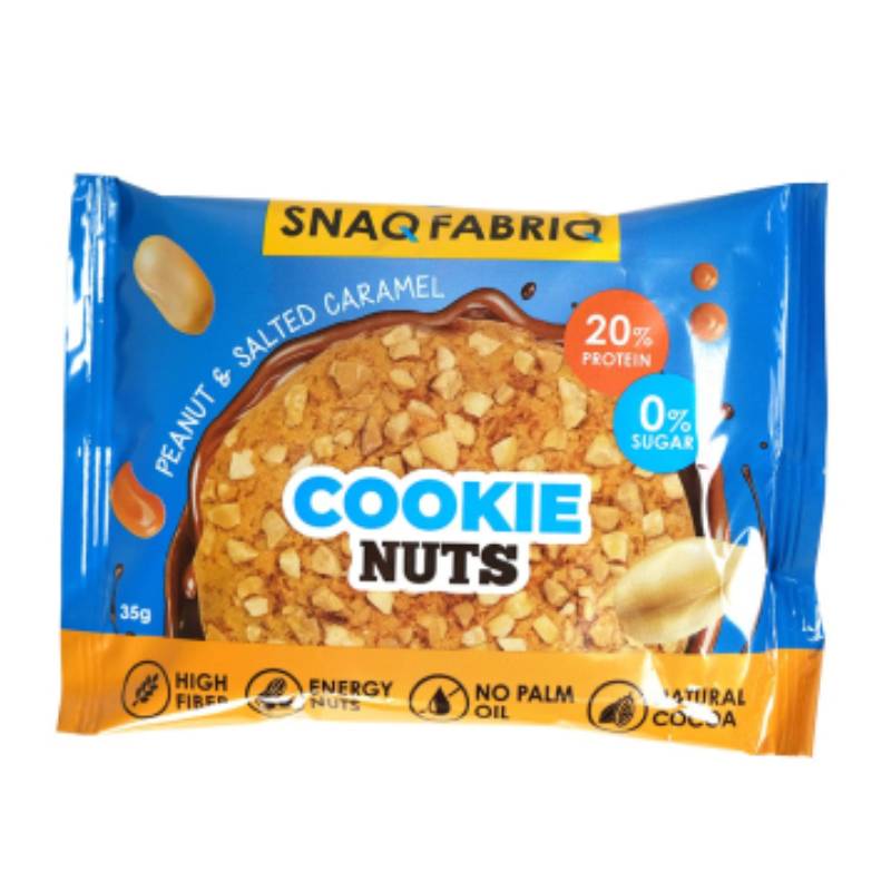 Snaq Fabriq Cookie Nuts 35 G 12 Pcs in Box - Peanut Dessert with Salted Caramel Best Price in Dubai