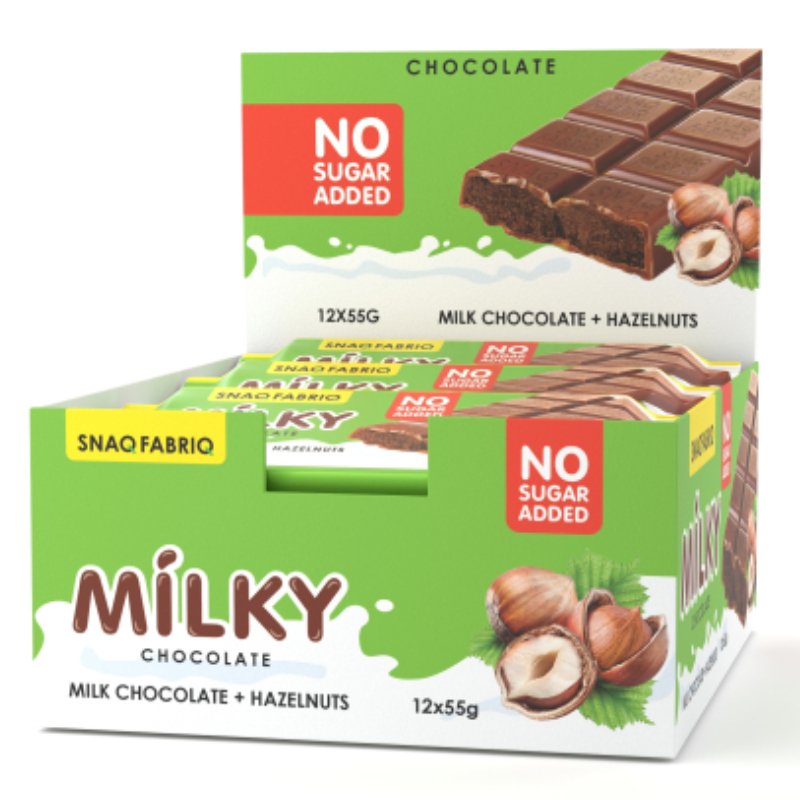 Snaq Fabriq Milk Chocolate with Filling 55 G 12 Pcs in Box - Chocolate Nut