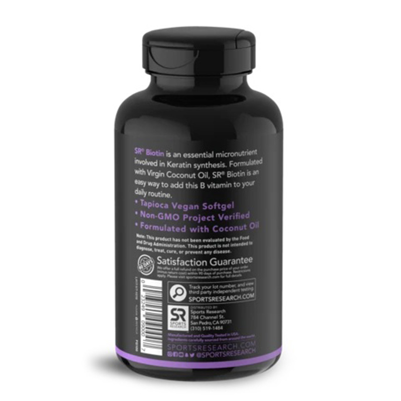 Sports Research Biotin 10,000mcg (120 veggie softgels) Best Price in Dubai