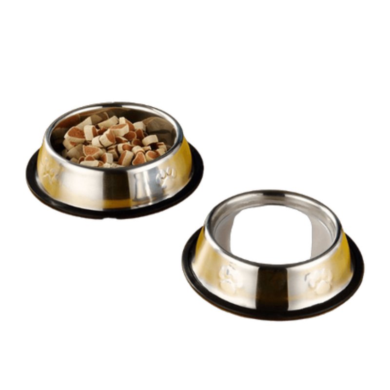 Stainless Steel Pet Dog Water And Food Bowl 22 CM - 10003