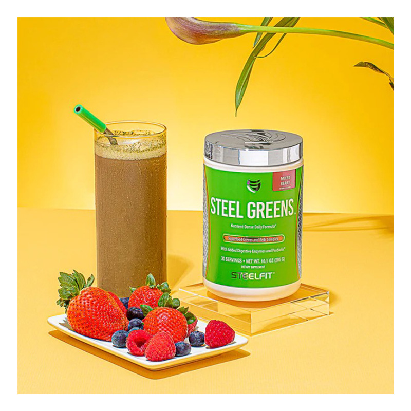 Steel Fit Steel Greens Superfood Greens and Reds Complex 285 G - Watermelon Mint Best Price in Dubai