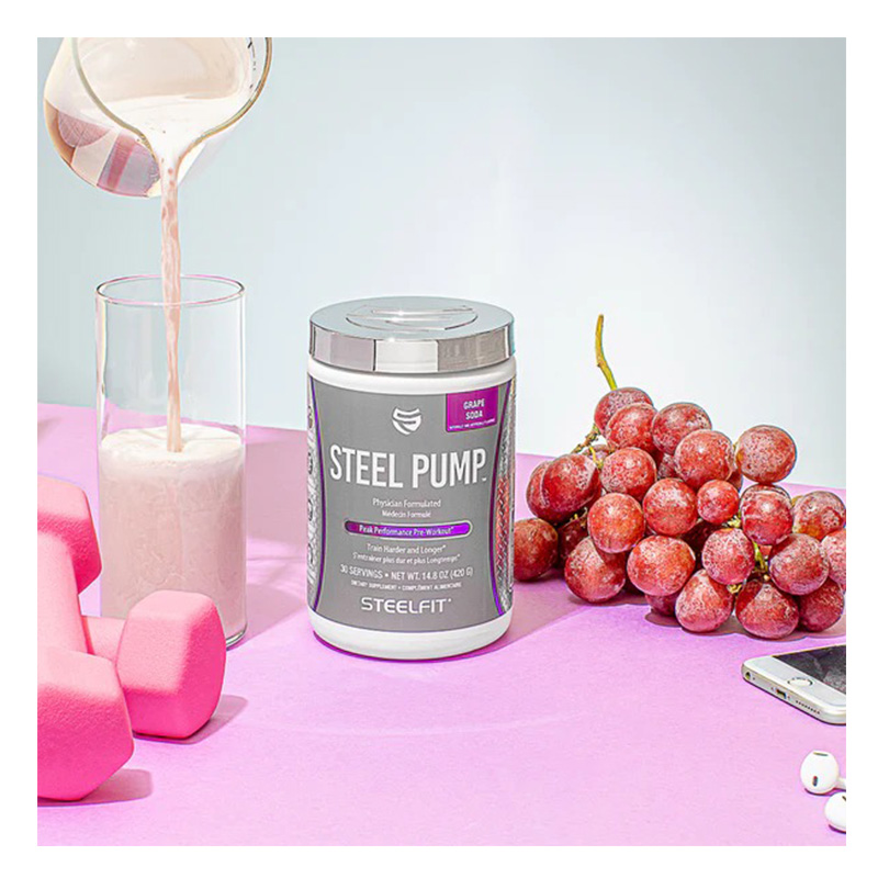 Steel Fit Steel Pump Peak Performance Pre-Workout 420 G - Blue Raspberry Best Price in Dubai