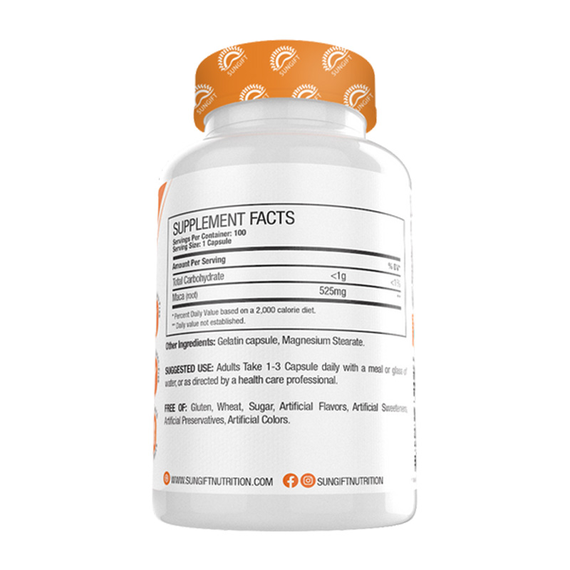 Sungift Nutrition Maca 525Mg 100 Caps Best Price in Abu Dhabi