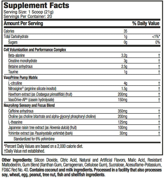 Muscletech Pre Workout Vapor 1 UAE
