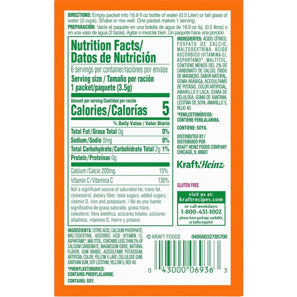 Tang Orange Zero Sugar 6 packets 22G 8 Pcs in Box Best Price in Dubai