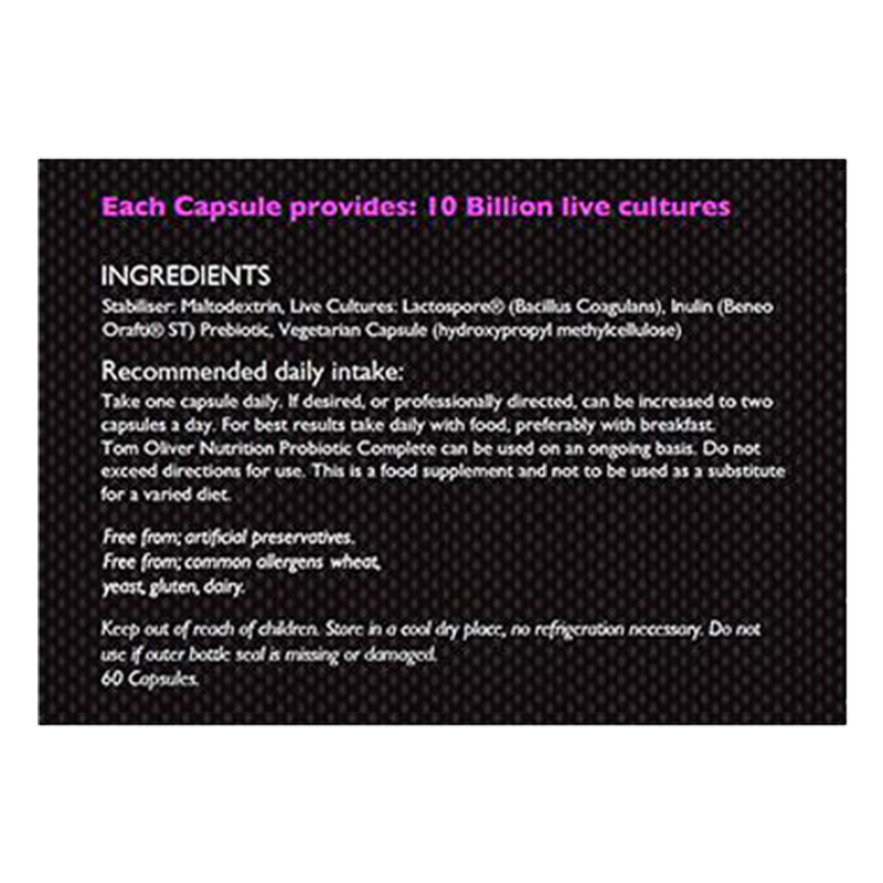 Tom Oliver Nutrition Probiotic Complete 60 Caps Best Price in Dubai